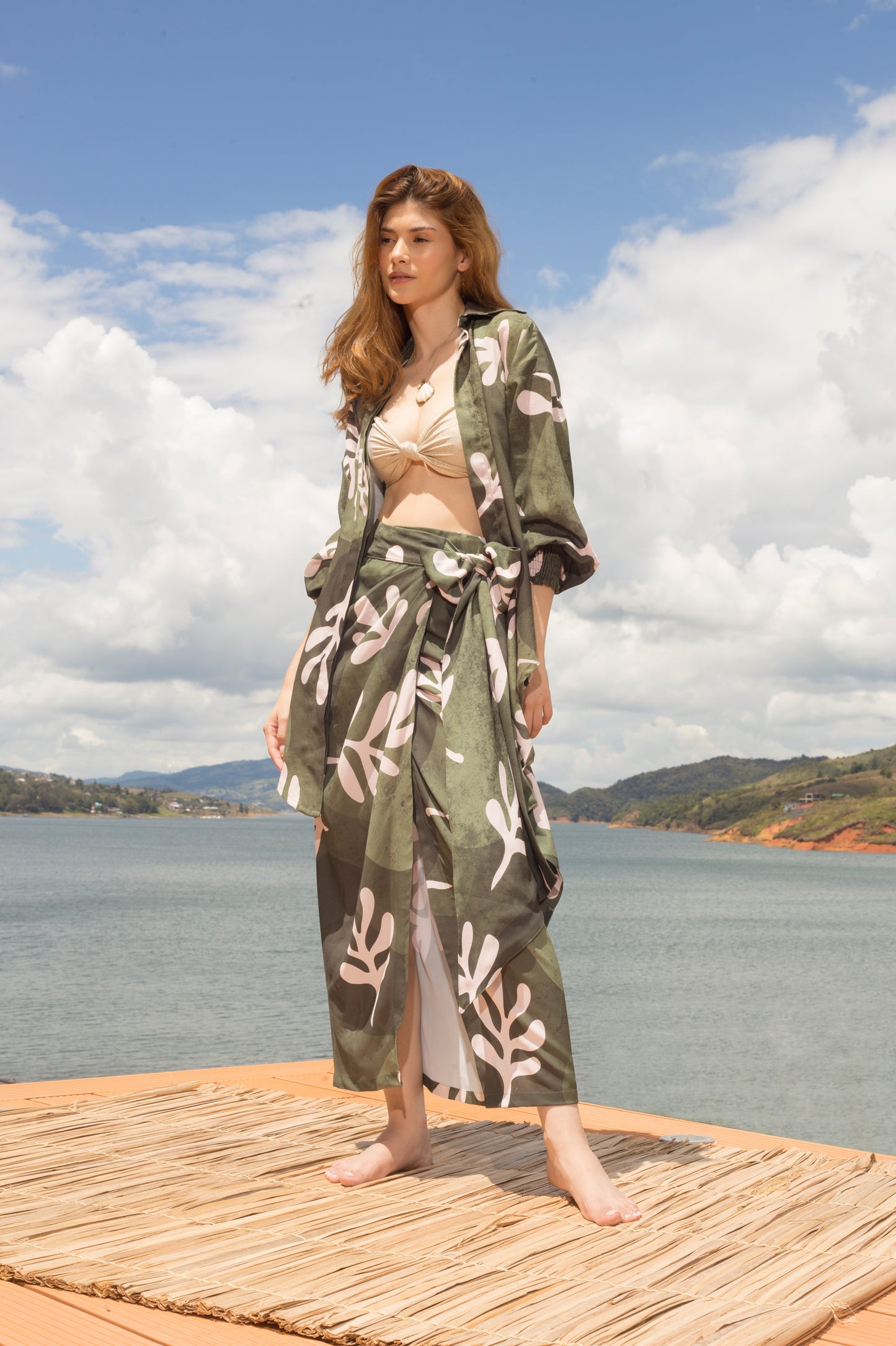 PLAYA CRISTAL VERDE SKIRT